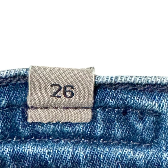 CITIZENS OF HUMANITY Agnes Crop Mid Rise Slim Straight Dip Dyed Denim Jeans - Picture 11 of 14